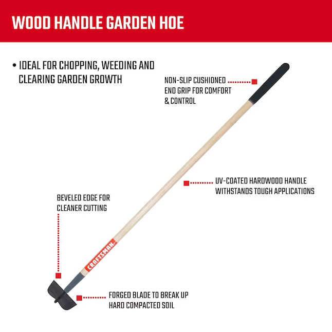 CRAFTSMAN 54-in Wood-Handle Garden Hoe