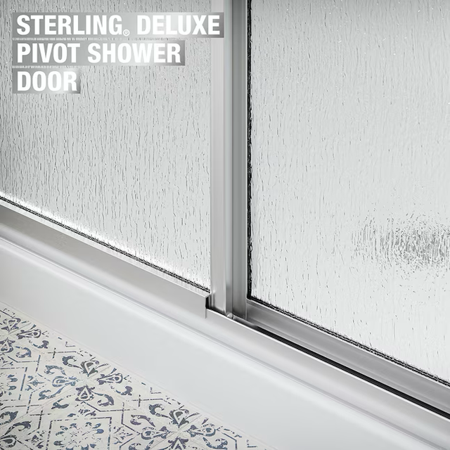 Sterling Deluxe Silver 27-1/2-in to 31-1/4-in W x 65.5-in H Framed Pivot Shower Door