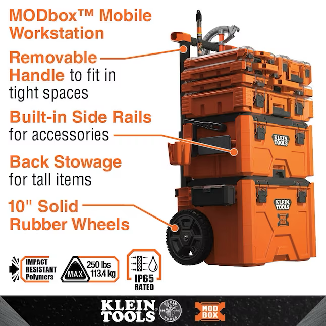 Caja de herramientas naranja Klein Tools de 12 pulgadas