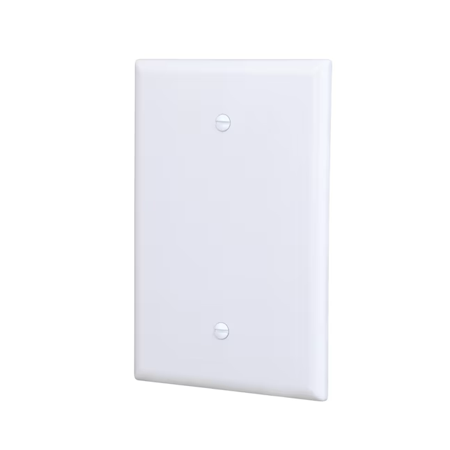 Eaton 1-Gang White Thermoplastic Indoor Blank Wall Plate