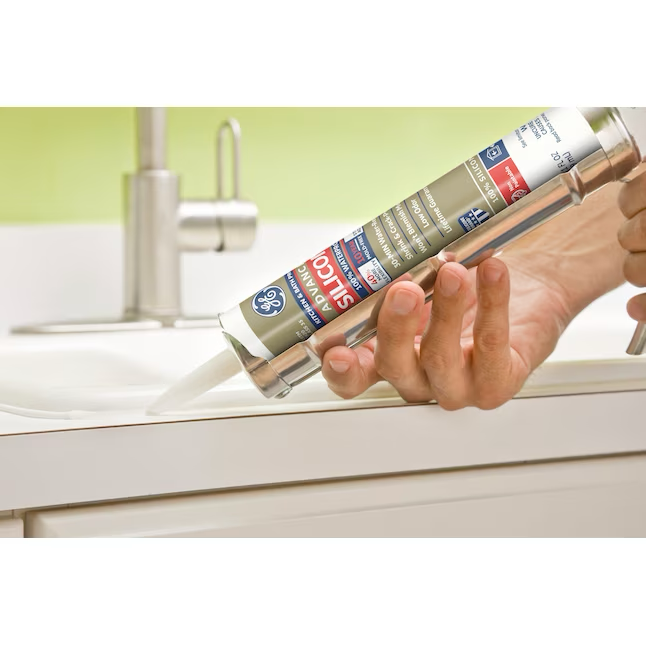 GE Advanced Silicone 2 Kitchen and Bath, Tub and Tile 10.1-oz Almond Silicone Caulk