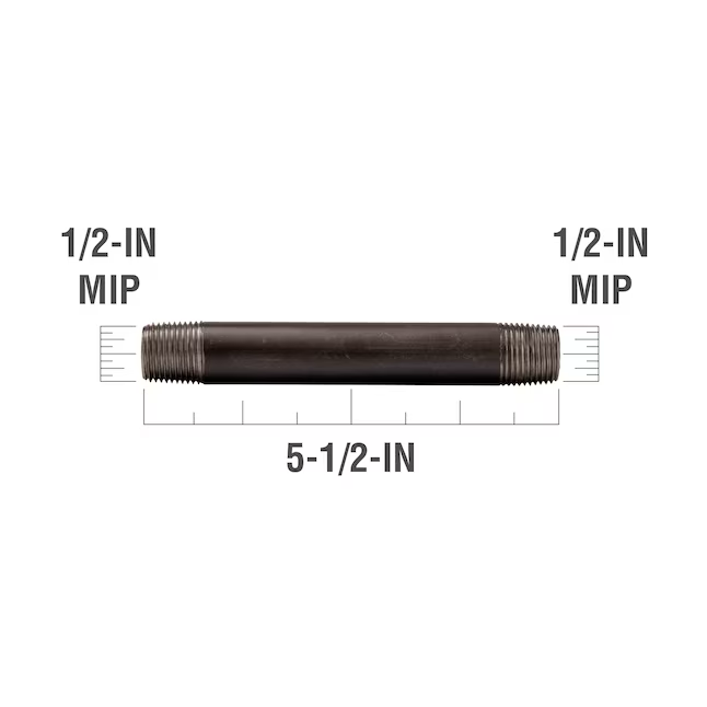 Boquilla negra RELIABILT de 1/2 pulg. x 5-1/2 pulg.