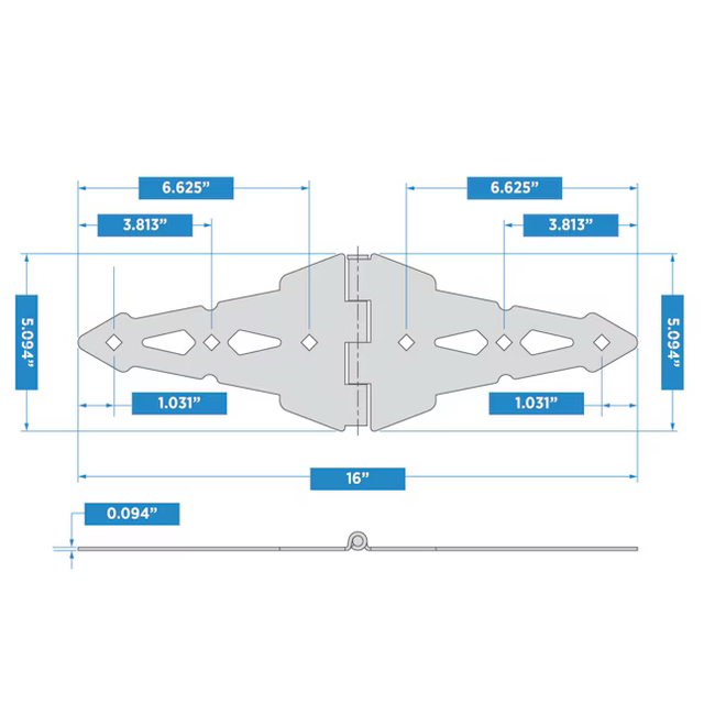 National Hardware 8-in Black Gate Hardware Kit