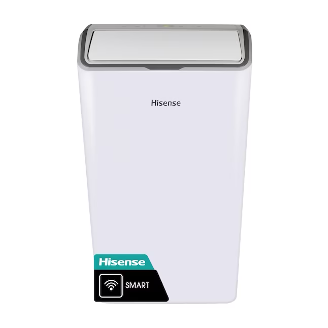 Hisense 12000-BTU DOE (115 voltios) Aire acondicionado portátil con ventilación, color blanco, habilitado para Wi-Fi y con control remoto, enfría 550 pies cuadrados