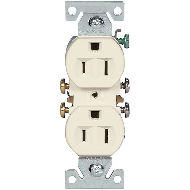 Eaton 15-Amp 125-volt Residential Duplex Outlet, Light Almond