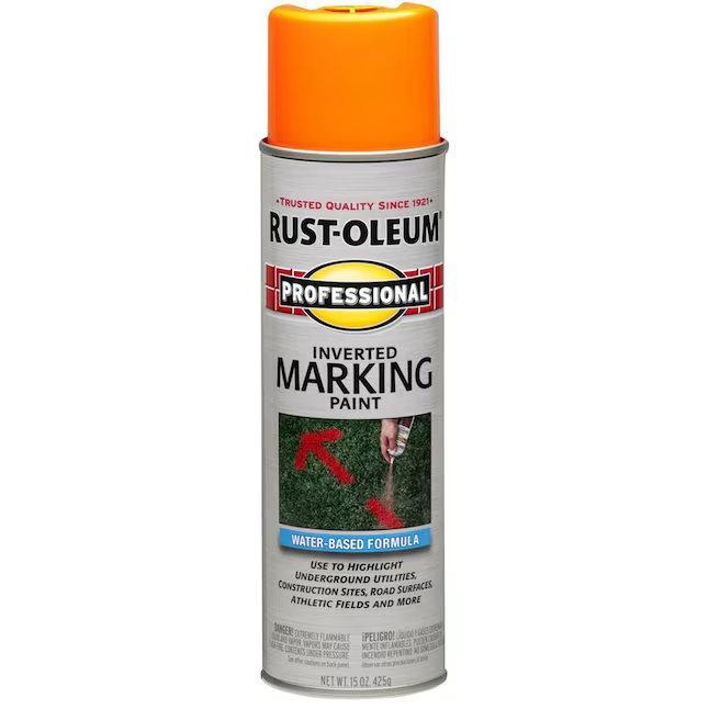 Rust-Oleum Professional Rot-Orange Markierungsfarbe auf Wasserbasis (Sprühdose)