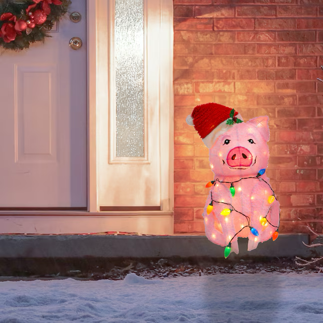 Holiday Living 2-ft LED Pig Decoration