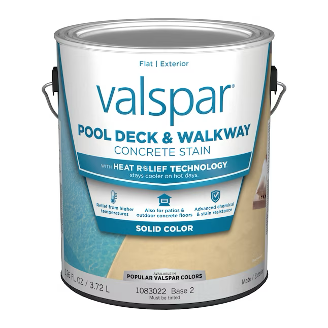 Valspar HEAT RELIEF Pintura tintable plana para porche y piso exterior (1 galón)