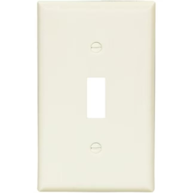 Eaton 1-Gang Standard Size Light Almond Plastic Indoor Toggle Wall Plate (10-Pack)