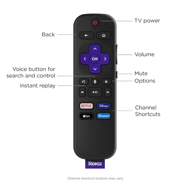 Dispositivo de transmisión inteligente Roku Express 4K+ 4K/HD/HDR con control remoto incluido