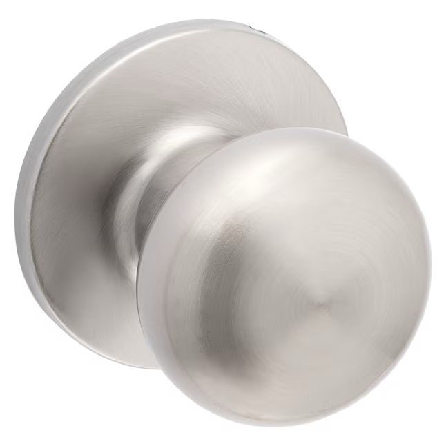 RELIABILT Baron Satin Nickel Interior/Exterior Hall/Closet Passage Door Knob