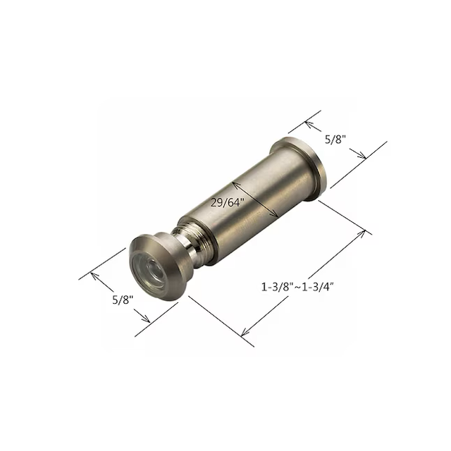 RELIABILT Türspion, 0,6 Zoll Durchmesser, 160-Grad-Sicht, Satin-Nickel