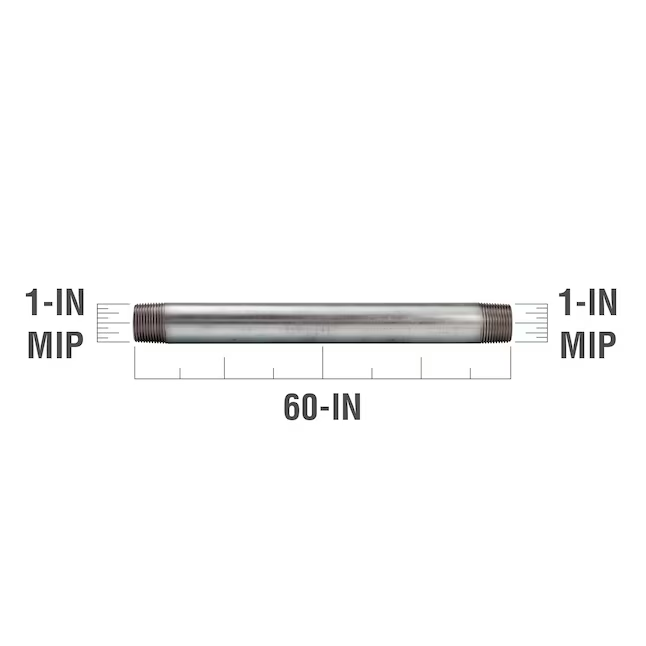 Southland 1-in x 60-in Galvanized Pipe