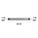 Southland 1-in x 60-in Galvanized Pipe