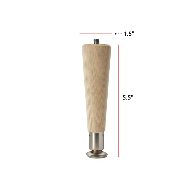 Pata de mesa auxiliar clásica de fresno Waddell de 1,5 x 5,5 pulgadas