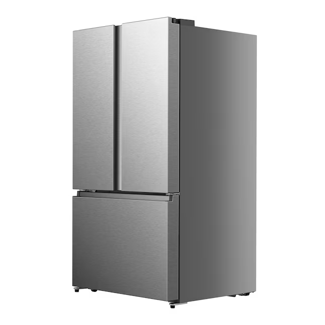 Refrigerador Hisense de puerta francesa de 26.6 pies cúbicos con máquina de hielo y dispensador de agua (acero inoxidable resistente a huellas dactilares) ENERGY STAR