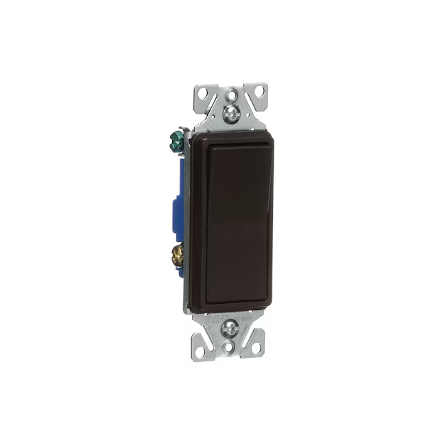 Eaton 15-Amp 3-Way Rocker Light Switch, Brown