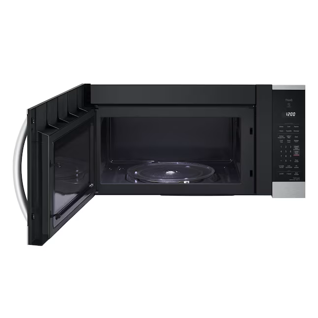 LG 1.8-cu ft 1000-Watt Smart Over-the-Range Microwave with Sensor Cooking (Printproof Stainless Steel)