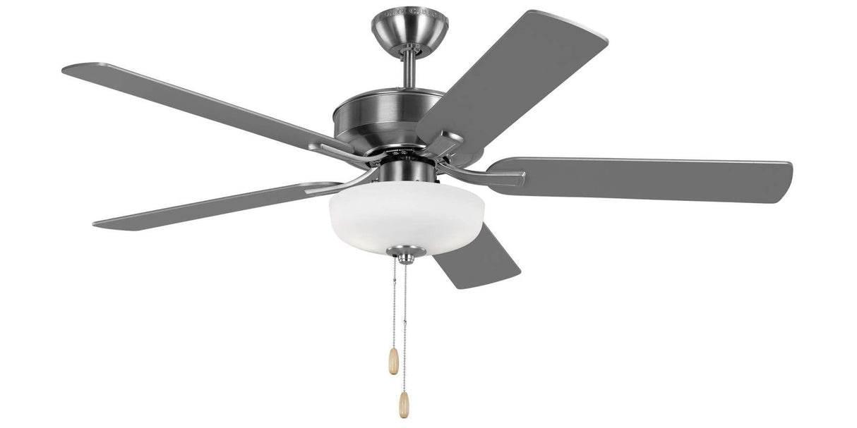 Monte Carlo Linden 52" LED DC Ceiling Fan In Brushed Steel