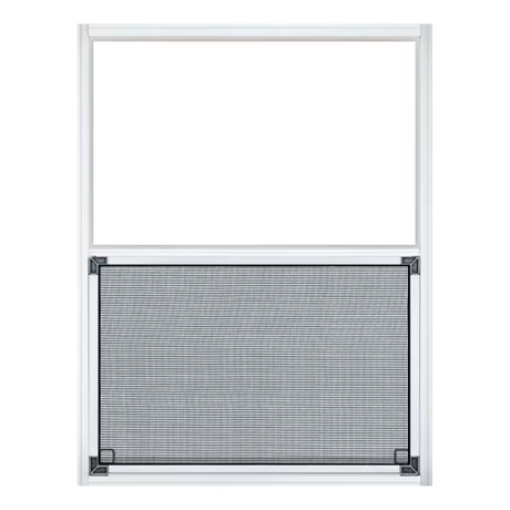 Project Source 40000 Series Replacement 30-in x 40-in x 1-3/4-in Jamb Aluminum Aluminum Single-glazed Single Hung Window Half Screen Included