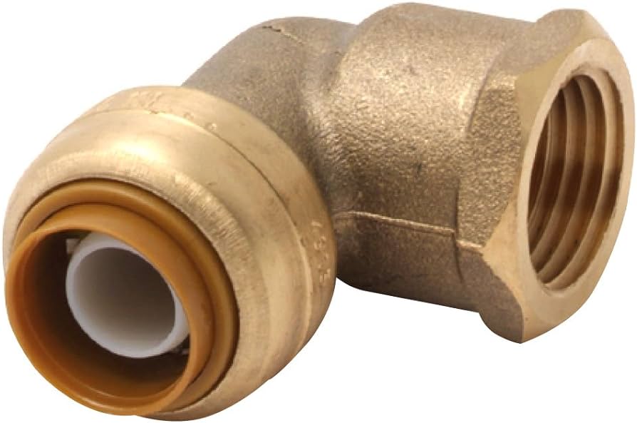 SharkBite 1/2 in. x 1/2 in. FNPT Brass Push Female Adapter Elbow