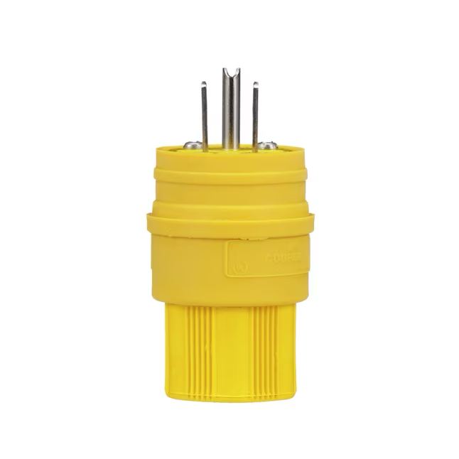 Eaton Arrow Hart 15-Amp 125-Volt NEMA 5-15 Watertight 3-wire Grounding Industrial Straight Plug, Yellow