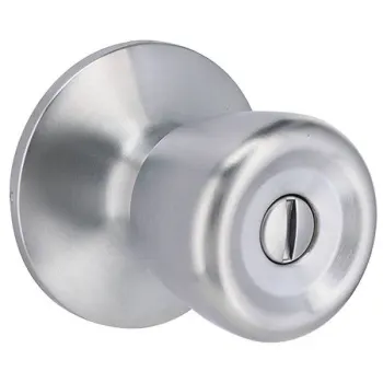 Shield Security Tulip Knob Satin Chrome Privacy Lockset 