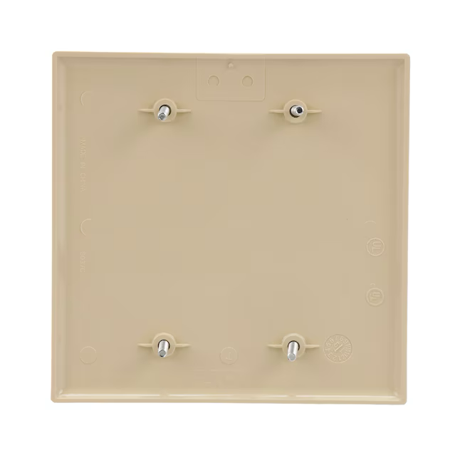 Placa de pared en blanco para interiores de policarbonato color marfil mediano de 2 unidades Eaton