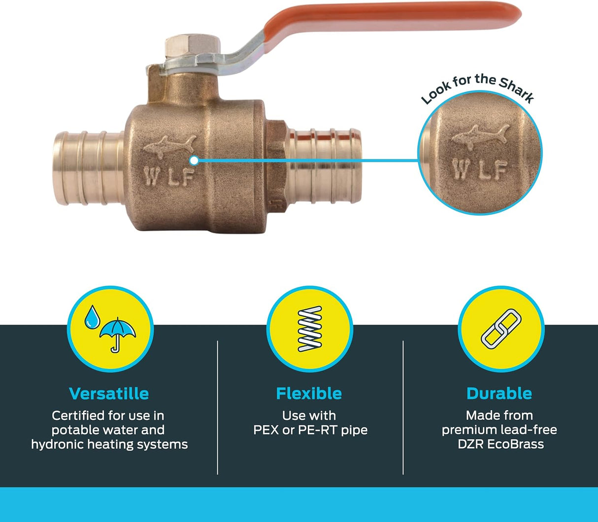 SharkBite 3/4 in. x 3/4 in. Brass Crimp Ball Valve