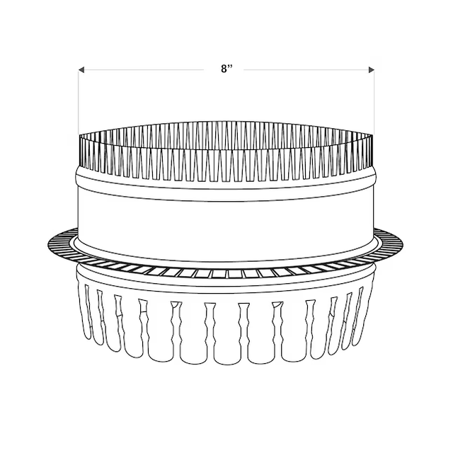 IMPERIAL 30 Gauge Galvanized Steel Ductboard Duct Starting Collar