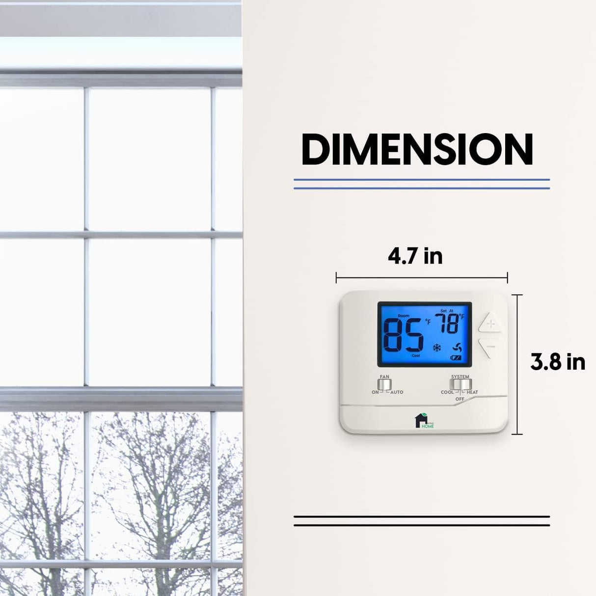 Termostato de calefacción y refrigeración no programable EconoHome 