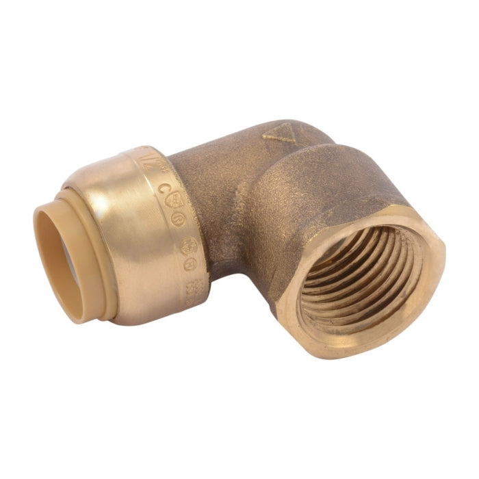 SharkBite 1/2 in. x 1/2 in. FNPT Brass Push Female Adapter Elbow