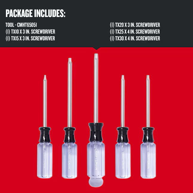 CRAFTSMAN 5-Piece Acetate Handle Assorted Screwdriver Set