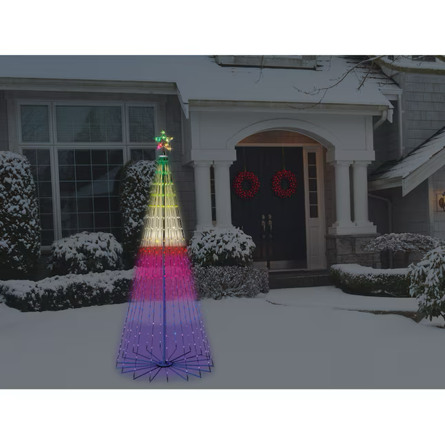 GE 7-ft Color Changing LED Lights String Christmas Tree