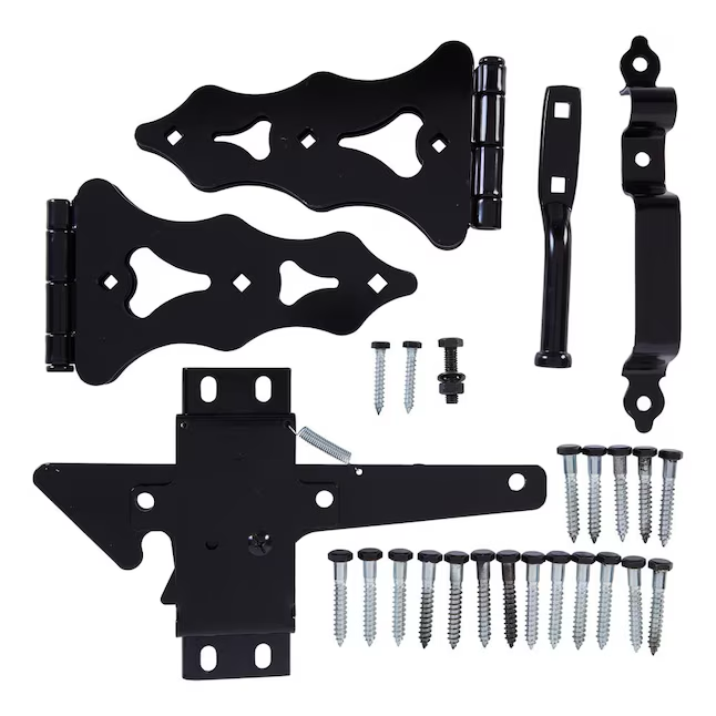 National Hardware 7-7/8-in Black Gate Hardware Kit