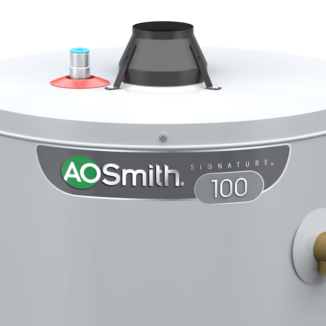 AO Smith Signature 100 Calentador de agua de gas natural/propano líquido de 40 galones de alto, 6 años de garantía, 32000 BTU