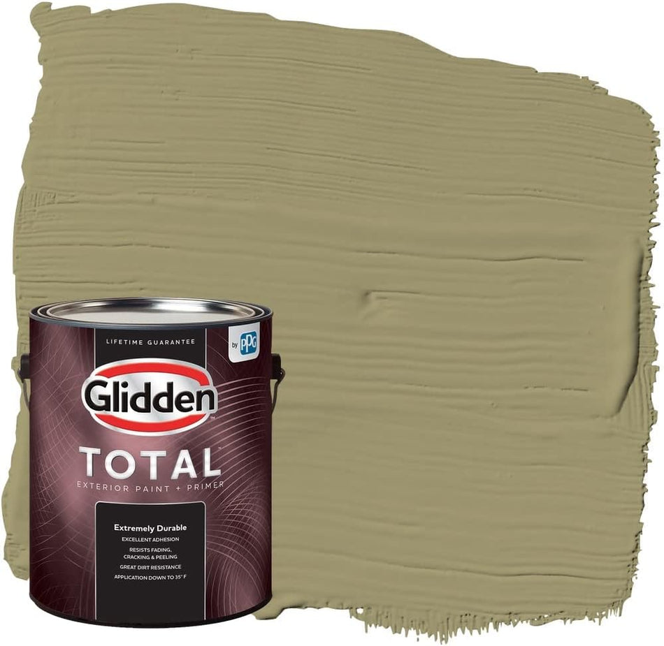 Glidden Total Exterior Paint & Primer Semi-Gloss, Sweet Annie