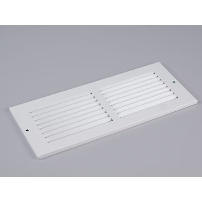 Rejilla de techo o pared lateral de acero blanco RELIABILT de 12 x 4 pulgadas