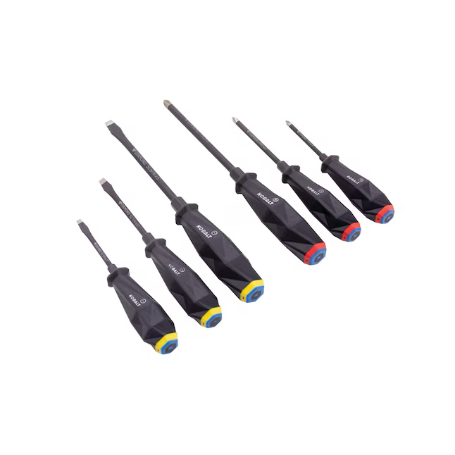 Kobalt 6-Piece Tpr/Thermoplastic Rubber Handle Slottedhead and Phillips Screwdriver Set