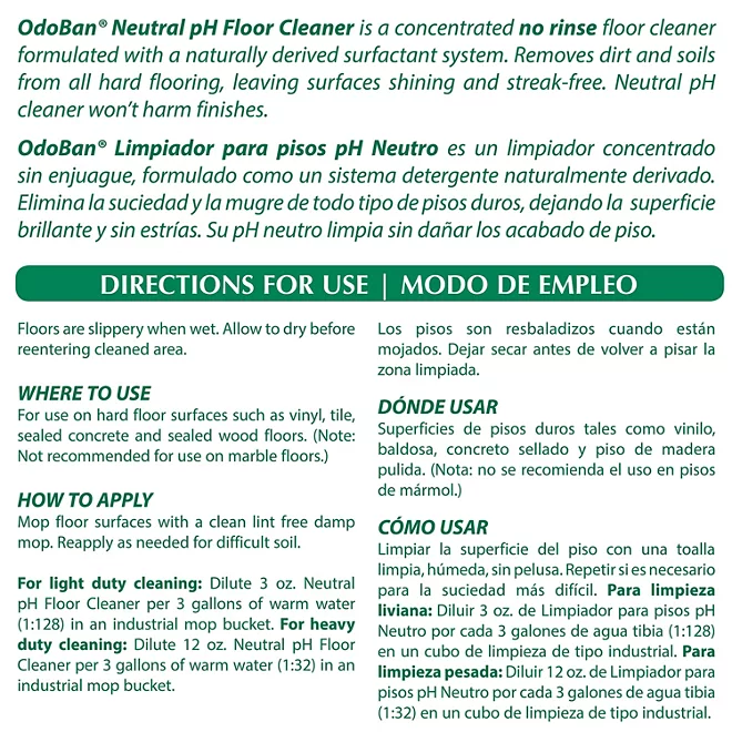 OdoBan Neutral pH Floor Cleaner Concentrate (1-Gallon)