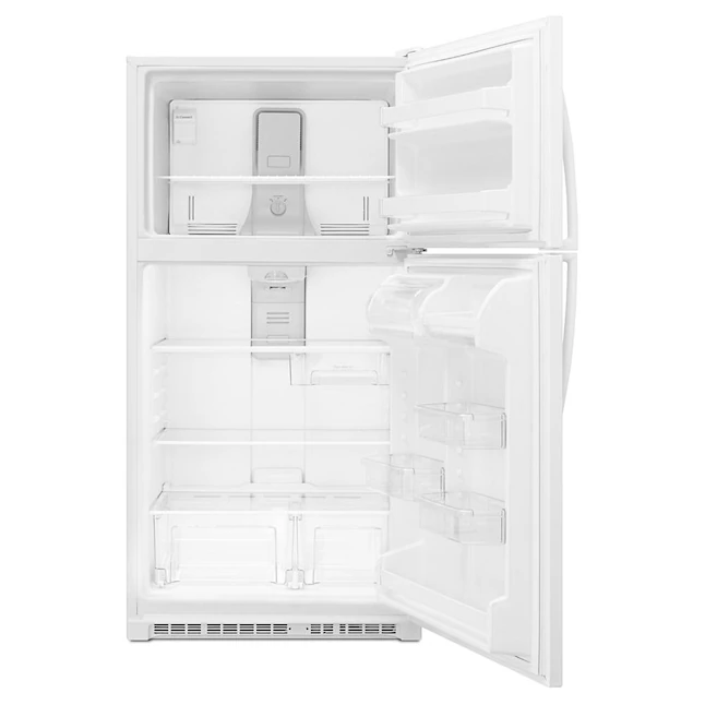 Refrigerador con congelador superior Whirlpool de 20.5 pies cúbicos (blanco)