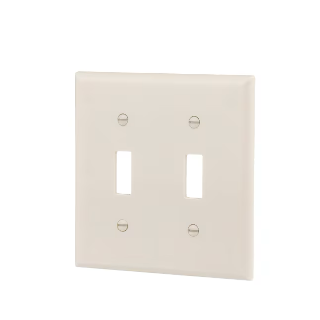 Eaton - Placa de pared para interior de plástico color almendra claro, tamaño estándar, 2 unidades