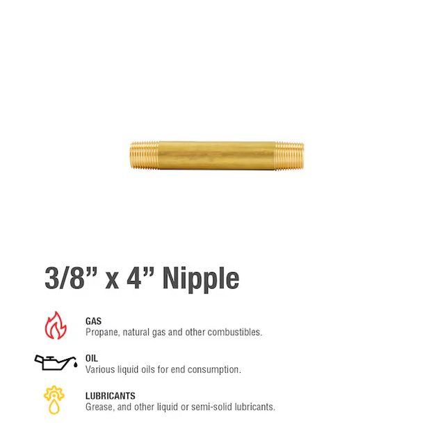 Proline Series 3/8-in x 3/8-in Threaded Male Adapter Nipple Fitting