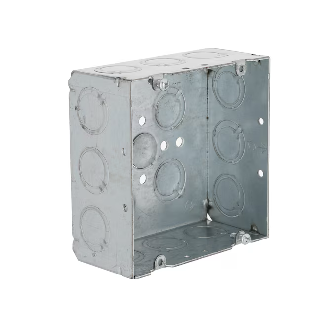 Hubbell RACO 2-Gang Galvanized Steel New Work Square Electrical Box