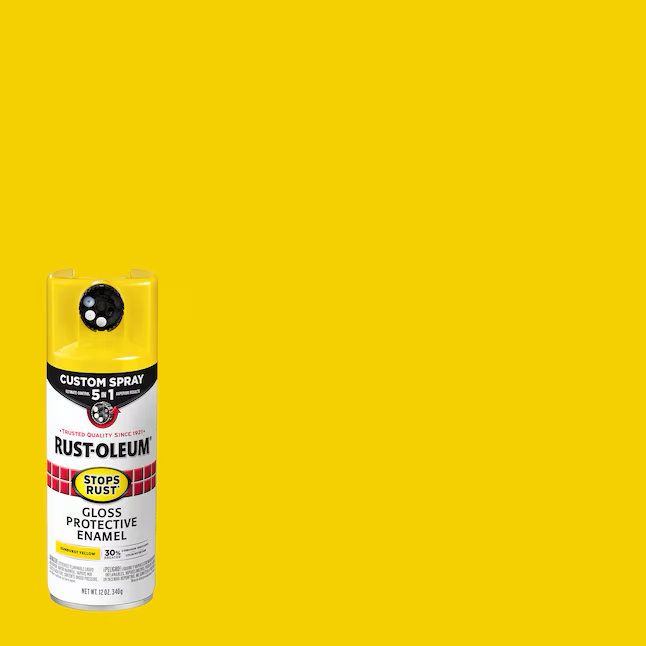 Rust-Oleum Stops Rust 5-in-1-Pack Gloss Sunburst Yellow Spray Paint (NET WT. 12-oz)