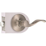 Wave Passage Door Lever 2-3/8" and 2-3/4" Backset Grade 3 Satin Nickel