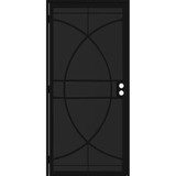 RELIABILT Rio 36-in x 81-in Black Steel Surface Mount Security Door with Black Screen