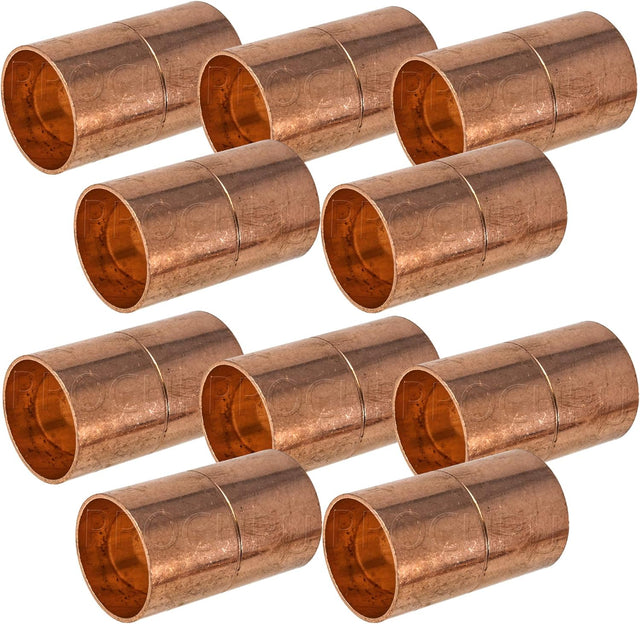 SABER SELECT 1/2 in. C x 1/2 in. C Copper Pressure Coupling with Rolled Stop