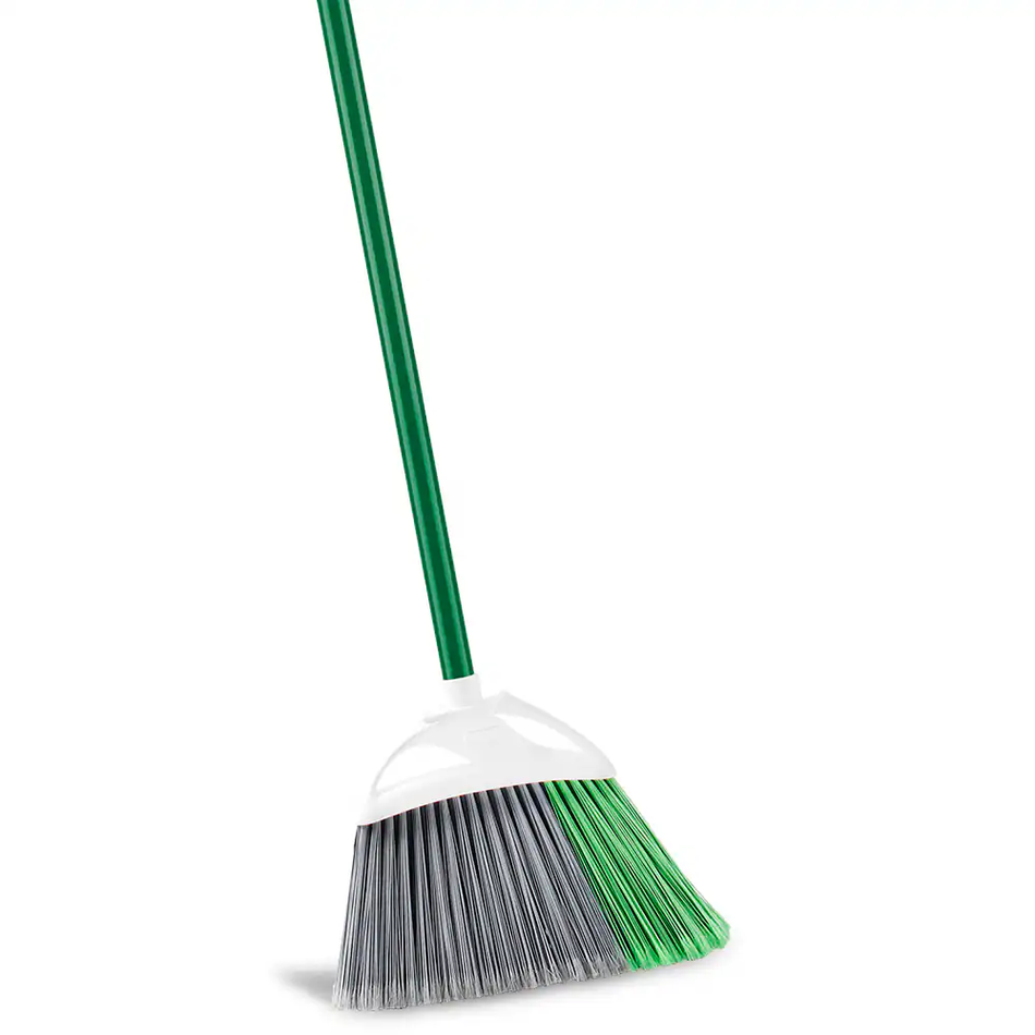 Libman 13-in Poly Fiber Multi-surface Angle with Dustpan Upright Broom