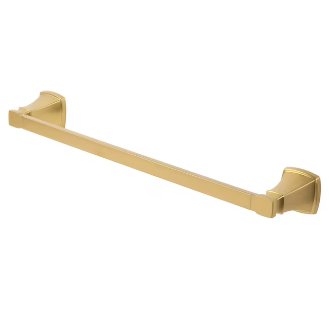 allen + roth 3-Piece Chesler Gold Decorative Bathroom Hardware Set with Towel Bar,Toilet Paper Holder and Towel Ring